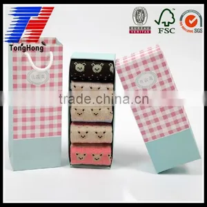 Custom Beautiful and Cheap Price Packaging Paper Box for Socks Wholesale thumbnail-1