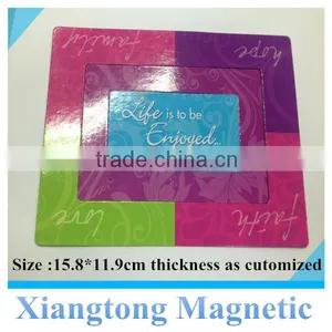 Size: 15.8*11.9cm Life is to be Enjoyed Magnet Photo Frames/Paper Magnetic Refrigerator Photo Frame /Photo Frame With Magnets thumbnail-1