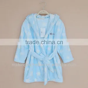 Baby Toddler Printed Pattern Hooded Bathrobe thumbnail-1