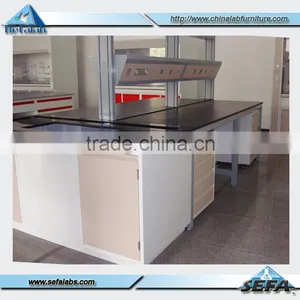 New Arrival School Science Laboratory Furniture Lab Work Table With Regent Shelf and Sink thumbnail-1