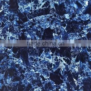 32x32 Super Glossy Blue Polished Porcelain Floor Tile thumbnail-2