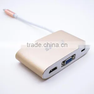 Usb Type c to Vga, Hdml and Usb c Female Charging Port+3 Usb3.0 Hub thumbnail-6