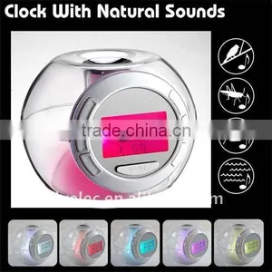 7colour Changing Light Nature Sound Alarm Clock,table Alarm Clock,digital Clock thumbnail-2