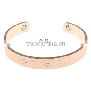 Men's Jewelry Pure Cooper Magnetic Energy Bracelets Bangles Tourmaline Power Therapy Magnets Brass Bangle Jewelry For Men thumbnail-3