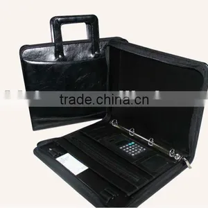 Newest Popular Leather Portfolio Append Calculator and Note Paper thumbnail-1
