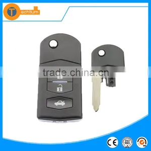 ABS Plastic Flip Folding Remote Key Blank Cover Fob With 3 Buttons for Mazda 6 Cx7 323 3 thumbnail-1