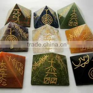 Mix Agate Reiki Pyramids thumbnail-1