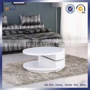 ROUND SWIVEL ELEGANT WHITE NEW 2016DESIGN COFFEE TABLE UNIQUE TEA TABLE thumbnail-3