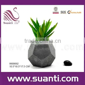 Hexagon Polyresin Flower Pot thumbnail-1
