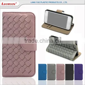 Unblackable Handmade Woven Patttern Leather Flip Cover Wallet Case for lg Zero g4 Stylus LG FLEX 2/VU 4 thumbnail-1