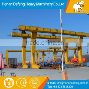 High-quality Rail Mounted Double Girder Gantry Crane 50 Ton From DFCRANE thumbnail-1