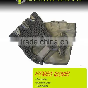 LEATHER GLOVES, LEATHER 0FULL LEATHER FITNESS GLOVES, HIGH QUALITY LEATHER FITNESS GLOVES WITH PADDING WITH LONG STRAPS thumbnail-1