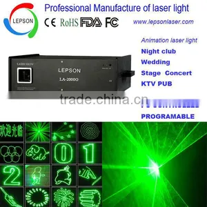 2W Single Green Animation Laser Stage Lighting ILDA Programmable Laser Lights thumbnail-1