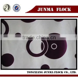 Pink and White Spot Pattern China Textile Flock on Flock Velvet Curtain Fabric Paint Spray Flocking thumbnail-1