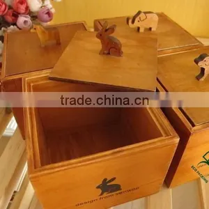 Cute Design Solid Wooden Storage Box for Personal Goods thumbnail-4
