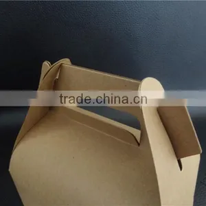 Fancy Design Kraft Paper Cake Packing Box With Handle thumbnail-4