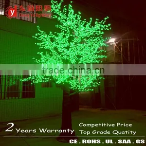 Australia Type Green Flower Leaves LED Lighting Tree 4.5m Height Simulation LED Trees for Wedding Decoration thumbnail-1