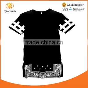 Short Sleeve Print Black Unisex Women Men Paisley Zippers Bandana Extendo Custom Paisley Zip Extendo t Shirt Tee thumbnail-1