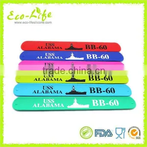 300*30*2mm Glossy Printing Silicone Slap Bracelet, Silicone Slap Wirstbands, Souvenirs Promotion Gift thumbnail-2