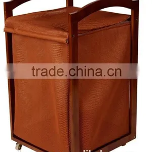 Superb Bamboo Laundry Storage Basket With Mesh Liner thumbnail-6