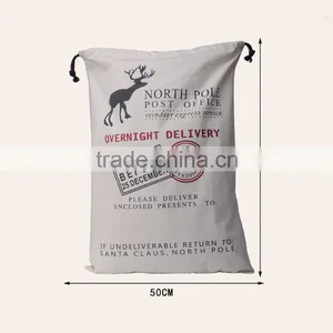 Fast Shipping!Wholesale Santa Sacks White Red Santa Sack Bag With Drawstring Christmas Santa Claus Wholesale Santa Sacks thumbnail-3