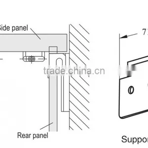 Adjustable Wall Cupboards Kitchen Cabinet Hanger Bracket thumbnail-2