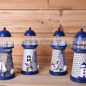Graduated From the Mediterranean Sea Beacon, Wrought Iron Candlestick Creative Wedding Souvenirs thumbnail-2