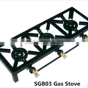 China Factory 3 Burners Gas Cooker Black Steel Gas Burners thumbnail-3