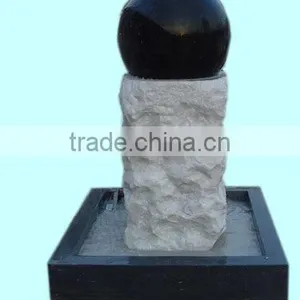 Natural Shanxi Black Granite Hand Carved Garden Decorative Stone Ball Fountain Floating Sphere (24 Years Factory) thumbnail-1