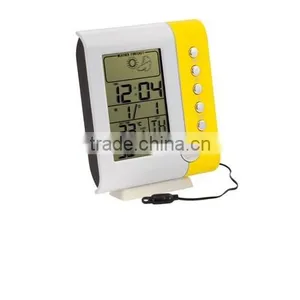 Hot Promotional Plastic Table Clock With Temperature and Humidity for Indoor and Outdoor Use thumbnail-1