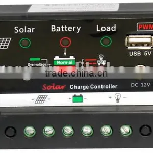 10A PWM Solar Charge Controller Regulator 12V With USB and DC12V Ports thumbnail-1