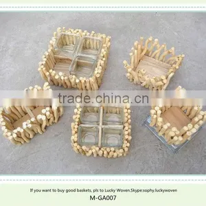 Wicker Flowerpot for Garden Decoration & Willow Flower Basket thumbnail-1