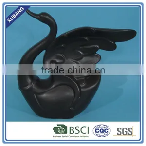 Luxury Modern Ceramic Goose Figurine Decoration Black Goose thumbnail-2