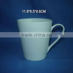Simple White Porcelain Drinking Mug for Wholesale thumbnail-1