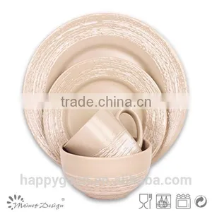 18pcs Antique Glazed Dinner Set Ceramic thumbnail-2