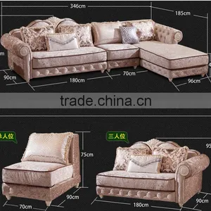 M501Amercian Style Sofa Fabric Velour Fabric Living Room Sofas/sectional Fabric Sofa thumbnail-4