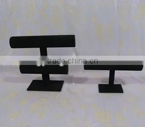 Black Velvet T Bar Watch Bracelet Bangle Display (sf-041) thumbnail-1