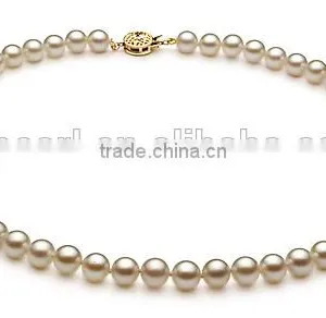 AA 6.5-7mm White Color Akoya Pearl Beads Necklace thumbnail-1
