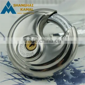 70MM Stainless Steel Disc Locksmith Padlock,round Stainless Steel Padlock,pad Locks thumbnail-2