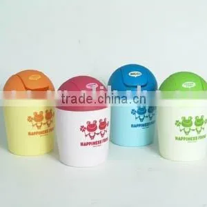Mini Novelty Customized Print Plastic Trash Can thumbnail-1