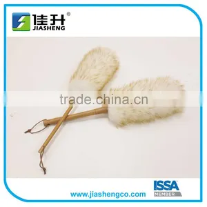Banboo Wooden Handle Lambswool Wool Duster With Plastic Handle thumbnail-3