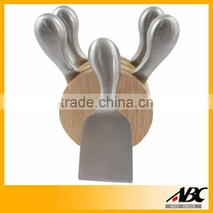 Good Quality Wooden Handle 3pcs Cheese Sets thumbnail-2