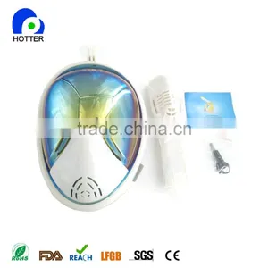 Rainbow Mirror Lenses 180 Degree Panoramic Seaview Full Face Mask For Snorkel thumbnail-1