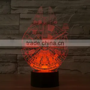 Remote Control Colorful 3D Illusion LED Night Light 3D Acrylic Lamp for Indoor Decoration for Festival Gift thumbnail-6