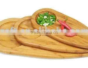 3 Pcs Round Bamboo Cutting Board Set #2899 thumbnail-1