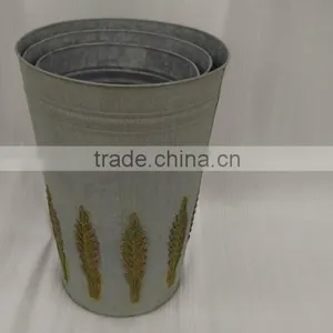 Metal Artifical Cheap Metal Flower Pot WZ15001-005 thumbnail-4