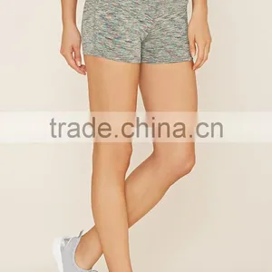 Cheap Wholesale Custom Polyester Spandex Women Fashion Gym Sport Wear Active Space Dye Shorts Pants High Quality thumbnail-3