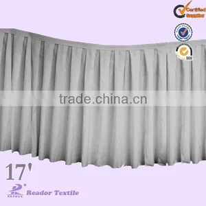 100%polyester Silver Table Skirting thumbnail-1