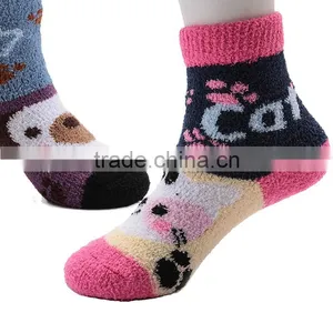 Cute Winter Thick Thermal Coral Fleeces Socks With Lovely Cute Design thumbnail-1