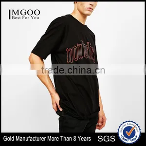 MGOO OEM/DOM Soft Cotton Tshirt With Word Basic Short Sleeve T-shirt Custom Design Outdoor T-shirt thumbnail-1